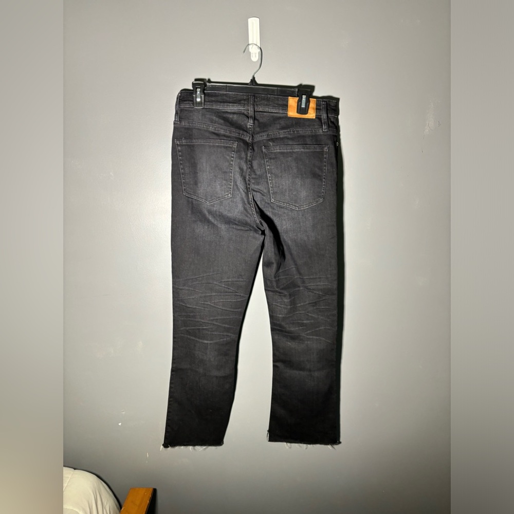 J. Crew Billie 9" Demi Boot Crop Jeans Black Size 30T - Picture 3 of 4